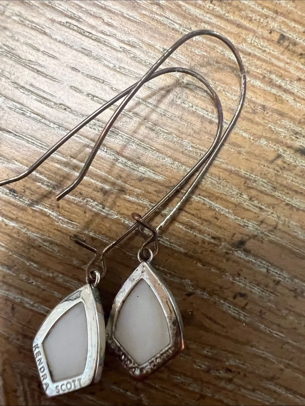 Kendra Scott Delicate White Stone Drop Earrings